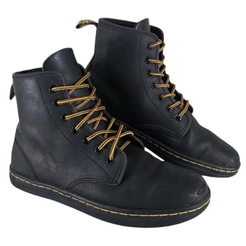 Dr Martens Shoreditch Black Leather 7-Eye Boots Womens 8 US 39